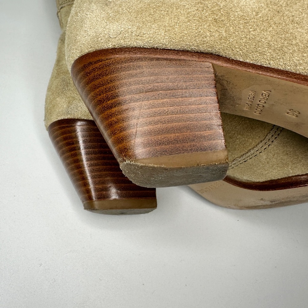 See by Chloe Western‎ Suede Tan Calf Heeled boots with Pocket sz 36 - Picture 4 of 10